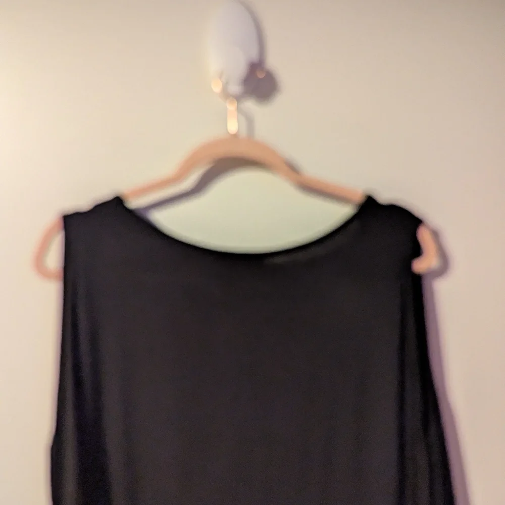 KOKOMARINA Black Grey Abstract Lagenlook Casual Soft Midi Dress Size 2 XLarge - Picture 6 of 12
